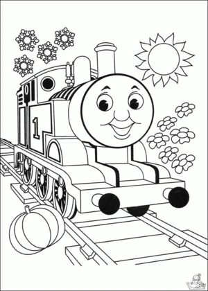 Trein 23 kleurplaat om te printen en kleuren