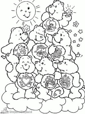 Troetelbeertjes 10 kleurplaat om te printen en kleuren