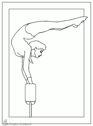 Turnen 2 kleurplaat om te printen en kleuren