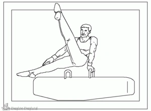 Turnen 4 kleurplaat om te printen en kleuren