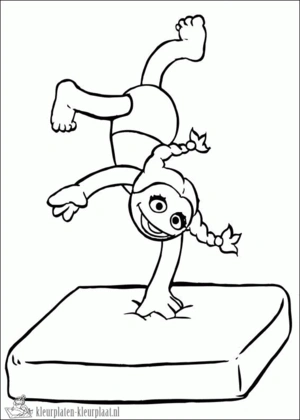 Turnen 7 kleurplaat om te printen en kleuren