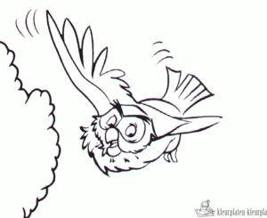 Uil 22 kleurplaat om te printen en kleuren