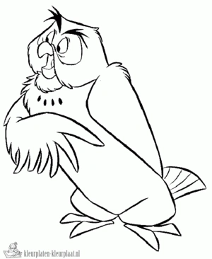 Uil 27 kleurplaat om te printen en kleuren