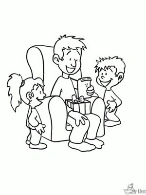 Vaderdag 4 kleurplaat om te printen en kleuren