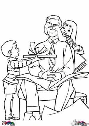 Vaderdag 9 kleurplaat om te printen en kleuren