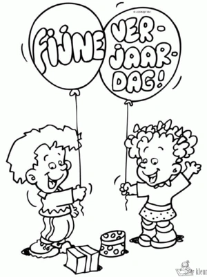 Verjaardag 131 kleurplaat om te printen en kleuren