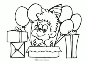 Verjaardag 18 kleurplaat om te printen en kleuren