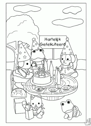 Verjaardag 48 kleurplaat om te printen en kleuren