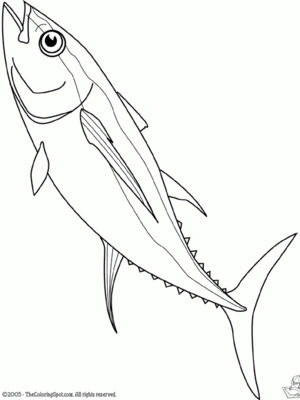 Vis 22 kleurplaat om te printen en kleuren