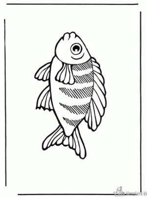 Vis 8 kleurplaat om te printen en kleuren