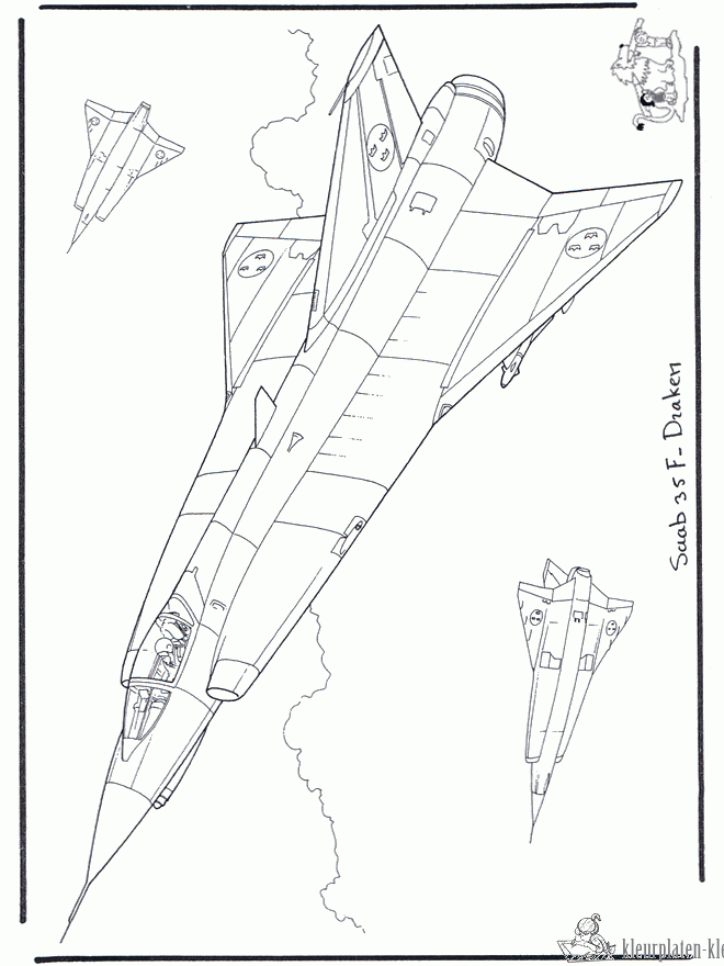 Vliegtuig 11 kleurplaat