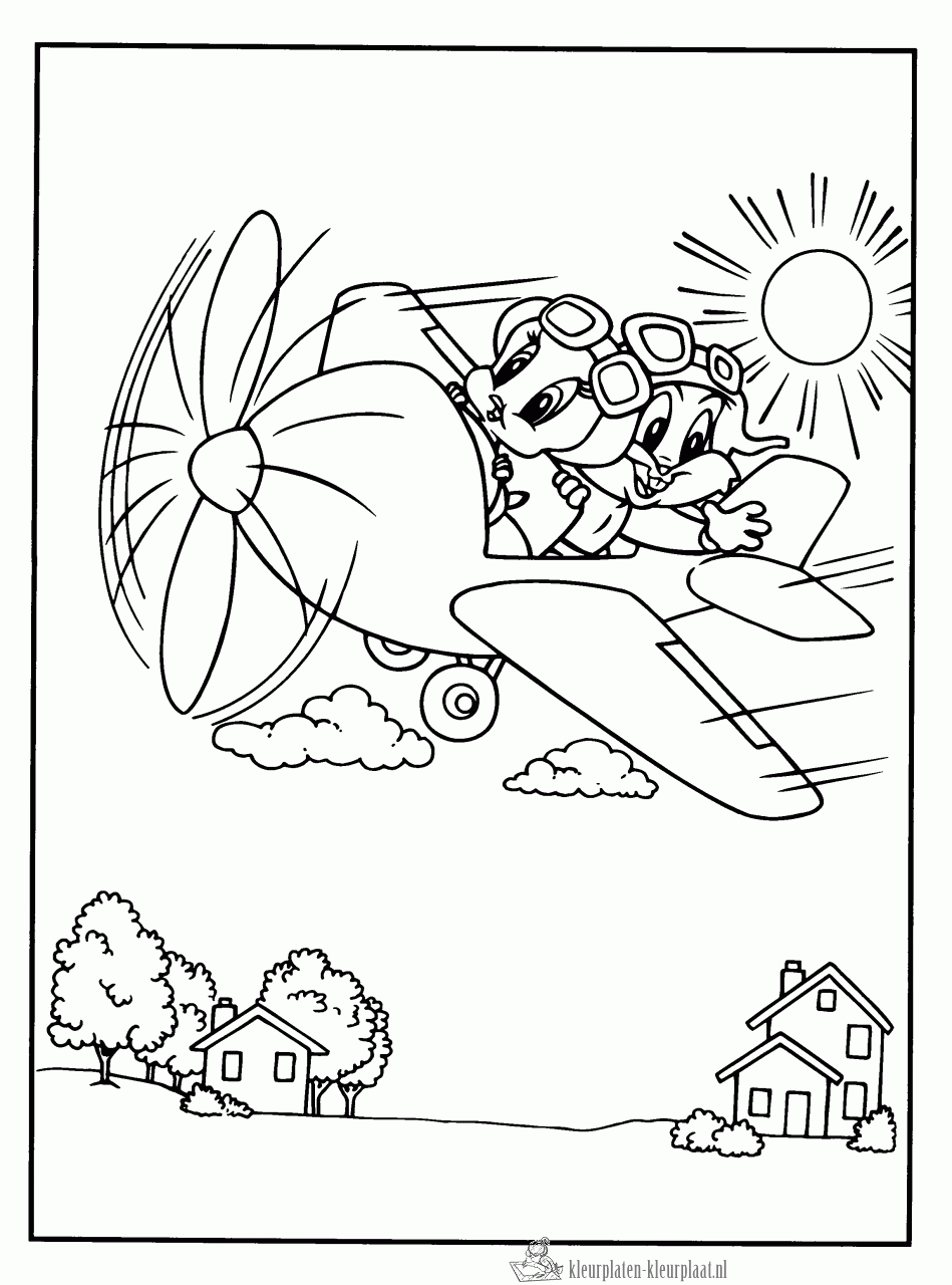 Vliegtuig 18 kleurplaat