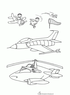 Vliegtuig 27 kleurplaat om te printen en kleuren
