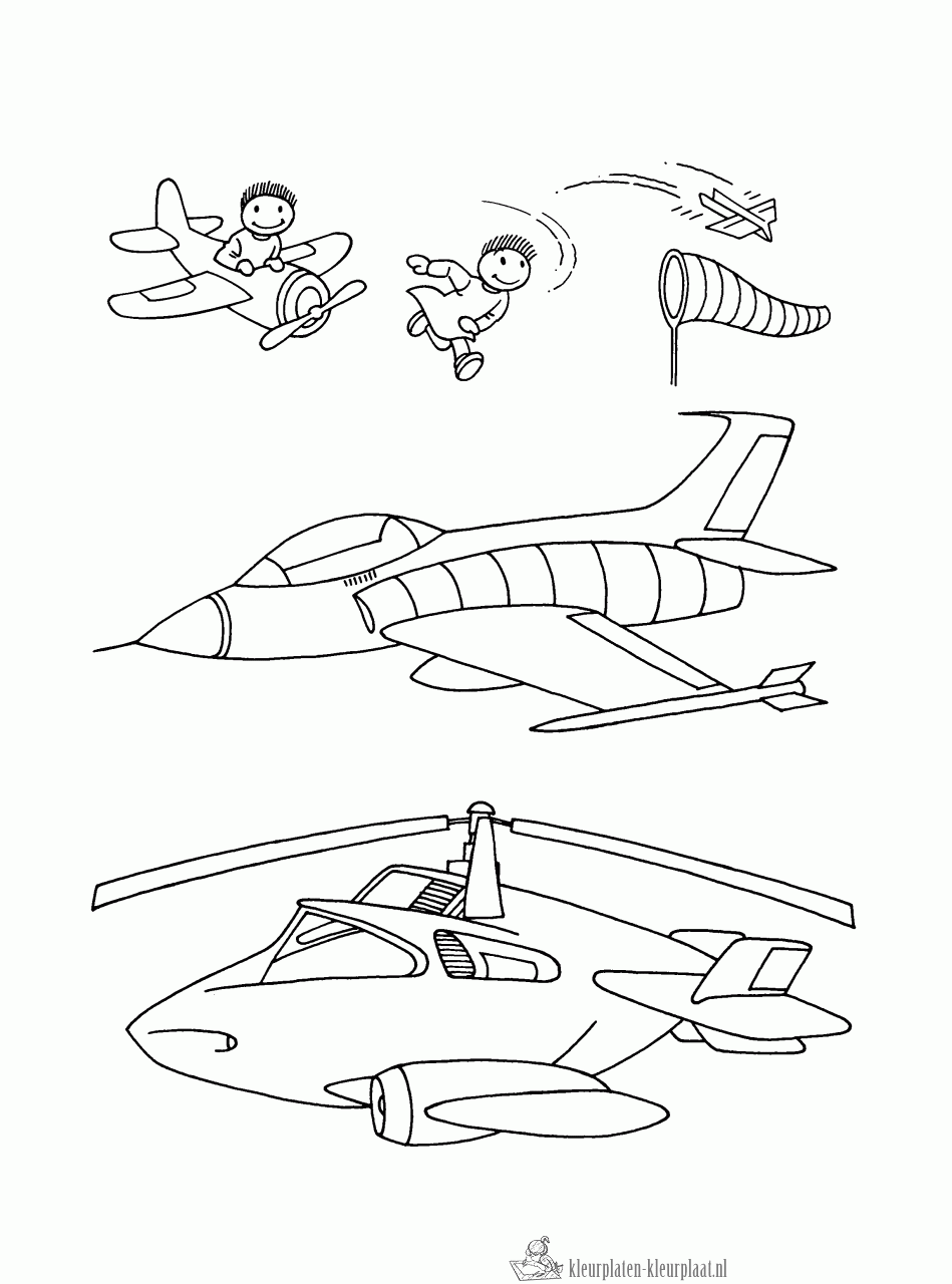 Vliegtuig 27 kleurplaat
