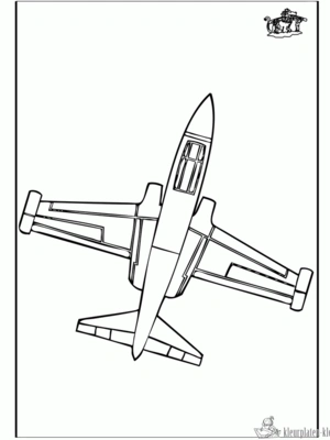 Vliegtuig 3 kleurplaat om te printen en kleuren