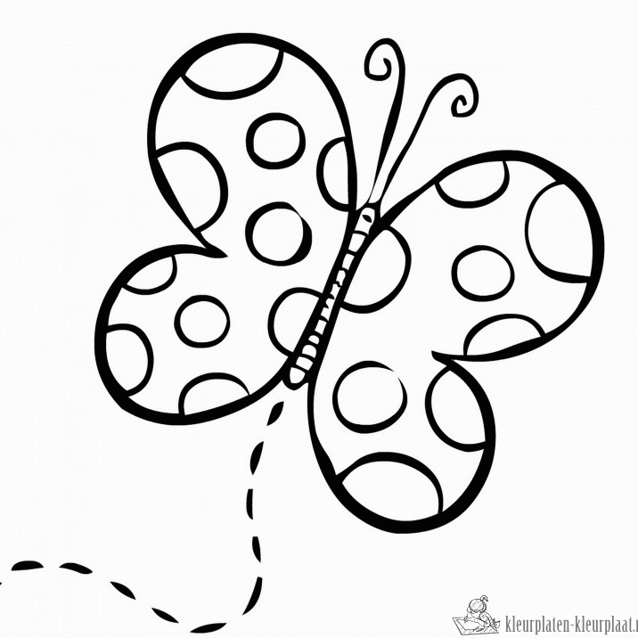Vlinder 1 kleurplaat