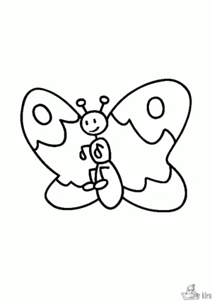 Vlinder 19 kleurplaat om te printen en kleuren