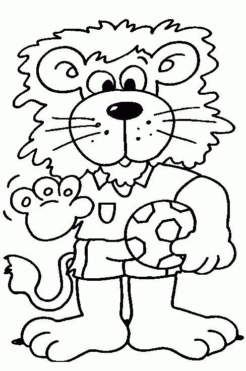 Voetbal 1 kleurplaat