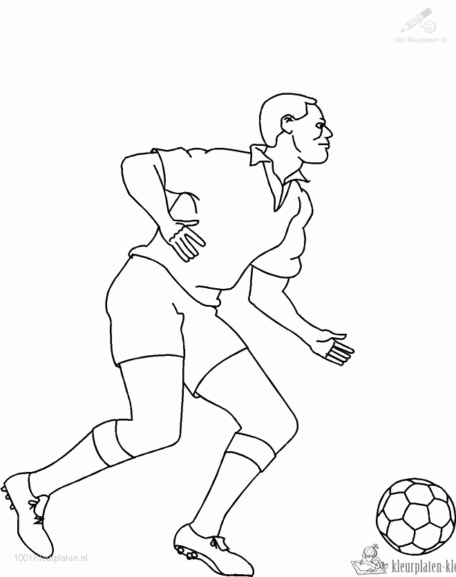 Voetbal 14 kleurplaat