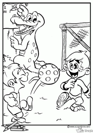 Voetbal 17 kleurplaat om te printen en kleuren