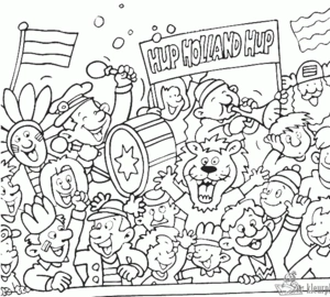 Voetbal 2 kleurplaat om te printen en kleuren