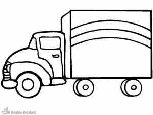 Vrachtwagen 1 kleurplaat om te printen en kleuren