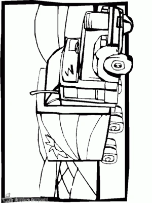 Vrachtwagen 4 kleurplaat om te printen en kleuren