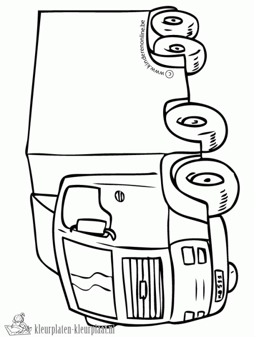 Vrachtwagen 5 kleurplaat