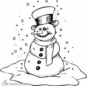 Winter 11 kleurplaat om te printen en kleuren