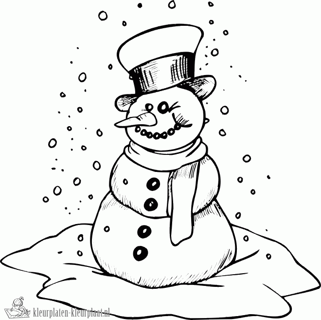 Winter 11 kleurplaat