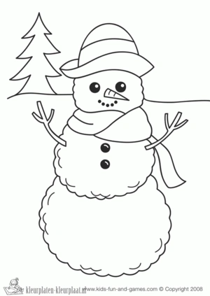 Winter 8 kleurplaat om te printen en kleuren