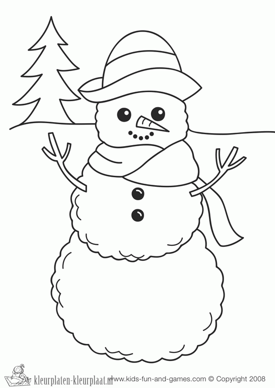 Winter 8 kleurplaat