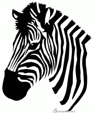 Zebra 1 kleurplaat om te printen en kleuren