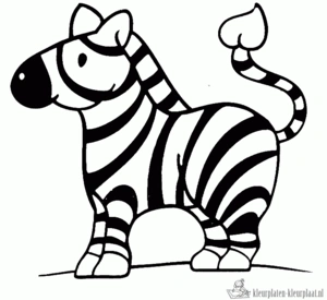 Zebra 10 kleurplaat om te printen en kleuren