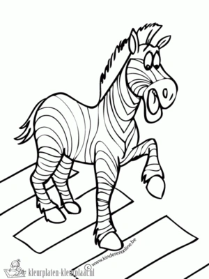 Zebra 6 kleurplaat om te printen en kleuren