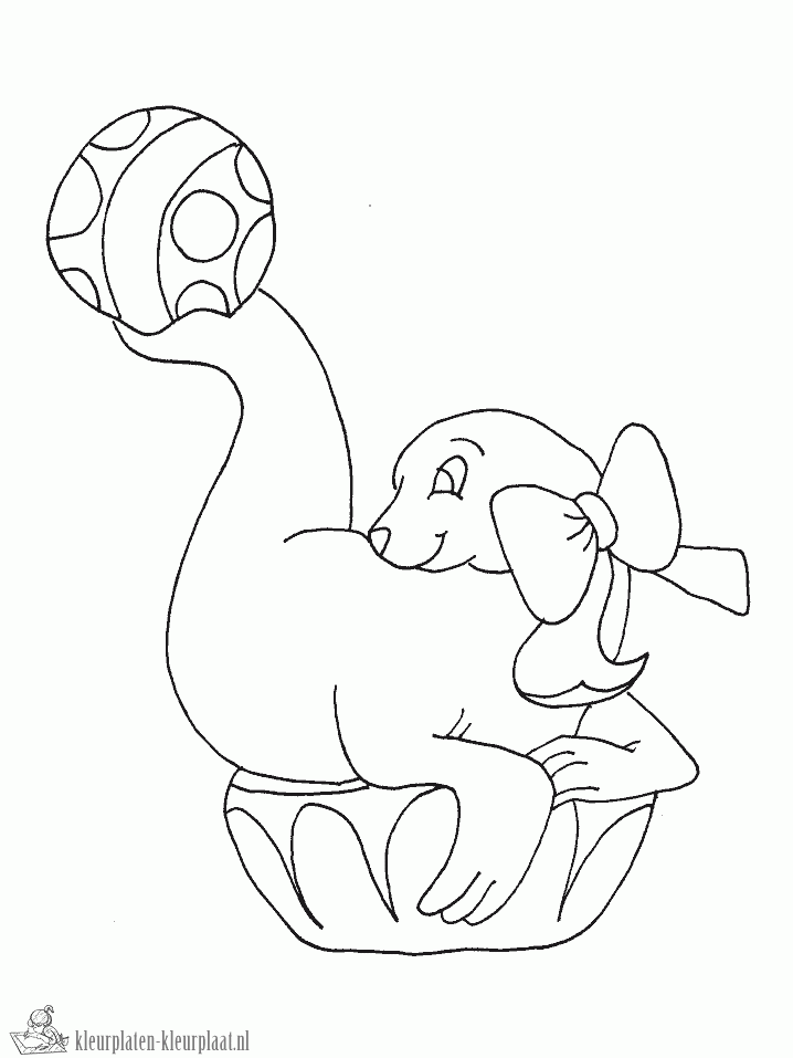 Zeehond 10 kleurplaat