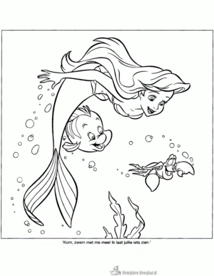Zeemeermin 46 kleurplaat om te printen en kleuren