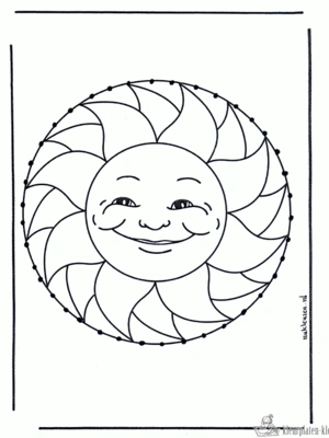 Zomer zon kleurplaat om te printen en kleuren