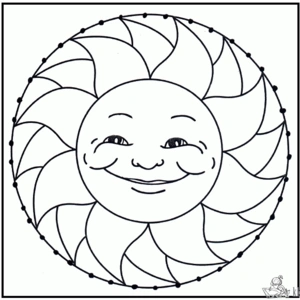 Zon 13 kleurplaat om te printen en kleuren