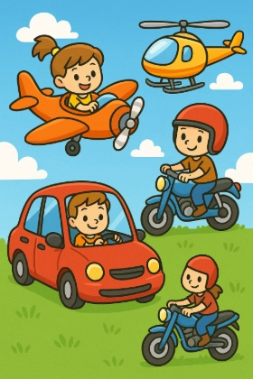 Voertuigen kleurplaten